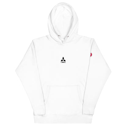Hand-drawn schematic of the Mitsubishi F-15DJ Eagle 23rd Fighter Squadron 10th Anniversary Flame Edition livery on a unisex hoodie.