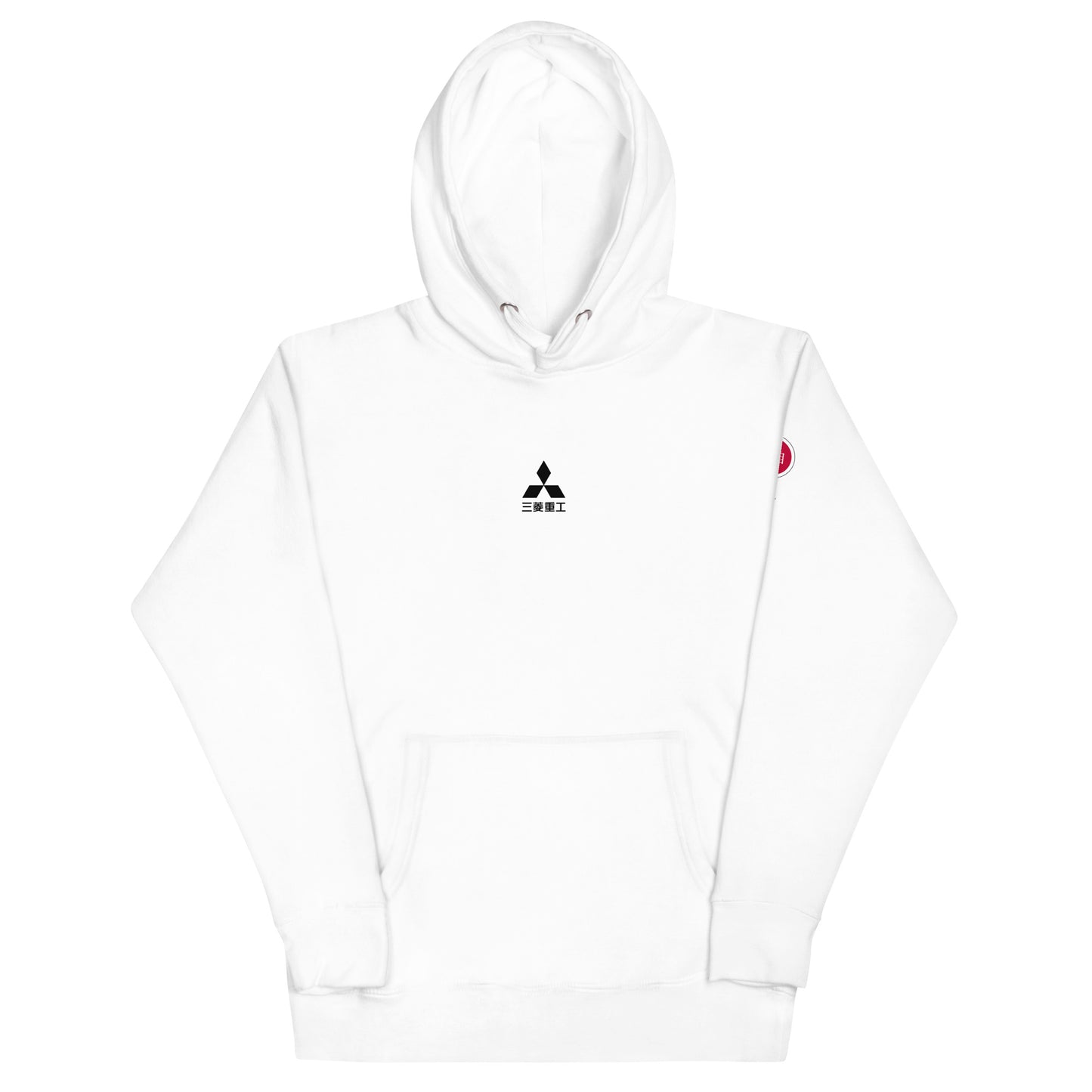 Hand-drawn technical schematic of the Mitsubishi F-15J Eagle JSDAF Aggressor camouflage livery printed on a unisex hoodie.