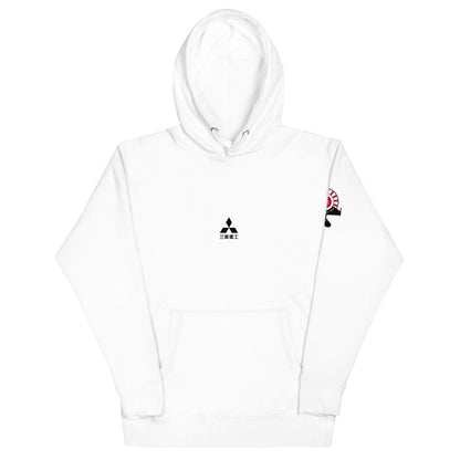 Hand-drawn schematic of the Mitsubishi F-2A Viper Zero Yatagarasu 60th Anniversary 6th Fighter Squadron livery on a unisex hoodie.