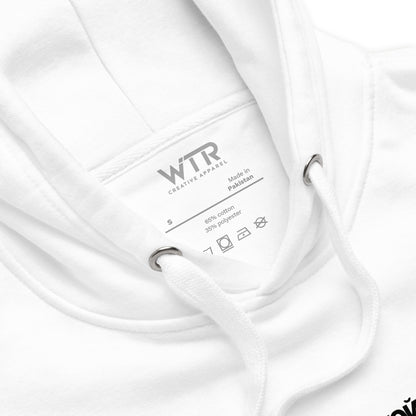 Hand-drawn schematic of the SUKHOI SU‑57 FELON printed on a unisex hoodie.