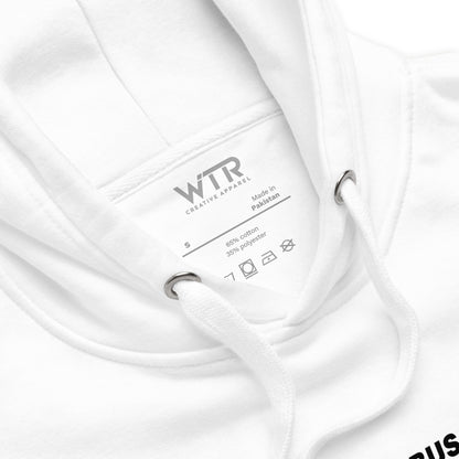 Hand-drawn schematic of the AIRBUS A380 SUPERJUMBO printed on a unisex hoodie.