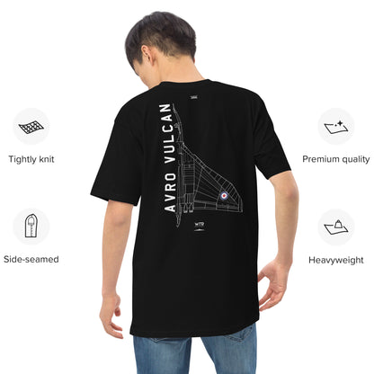 Avro Vulcan Bomber Hand-Drawn Black T-Shirt