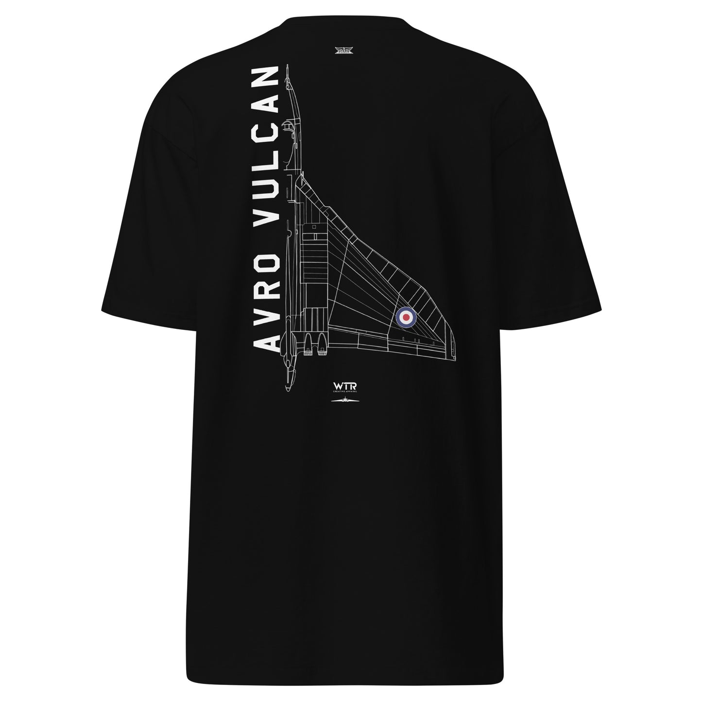 Avro Vulcan Bomber Hand-Drawn Black T-Shirt