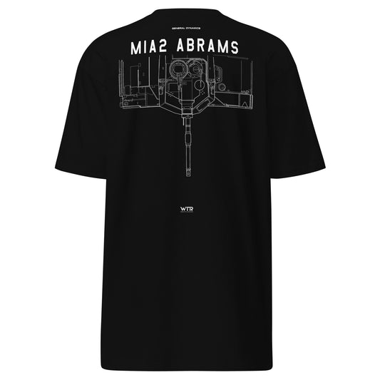 General Dynamics M1A2 Abrams Tank Hand-Drawn Black T-Shirt