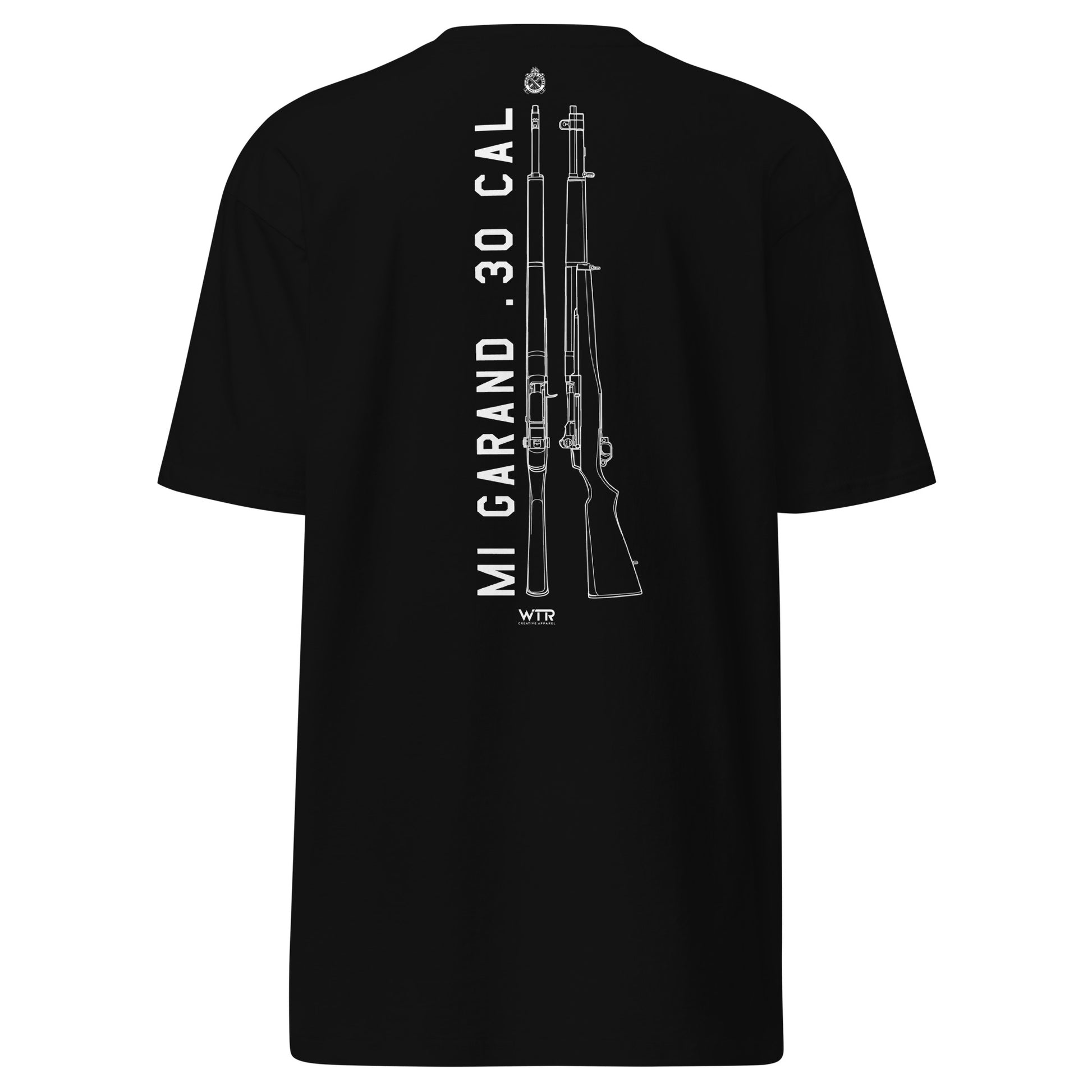 Springfield M1 Garand US Infantry WW2 Hand-Drawn Black T-Shirt