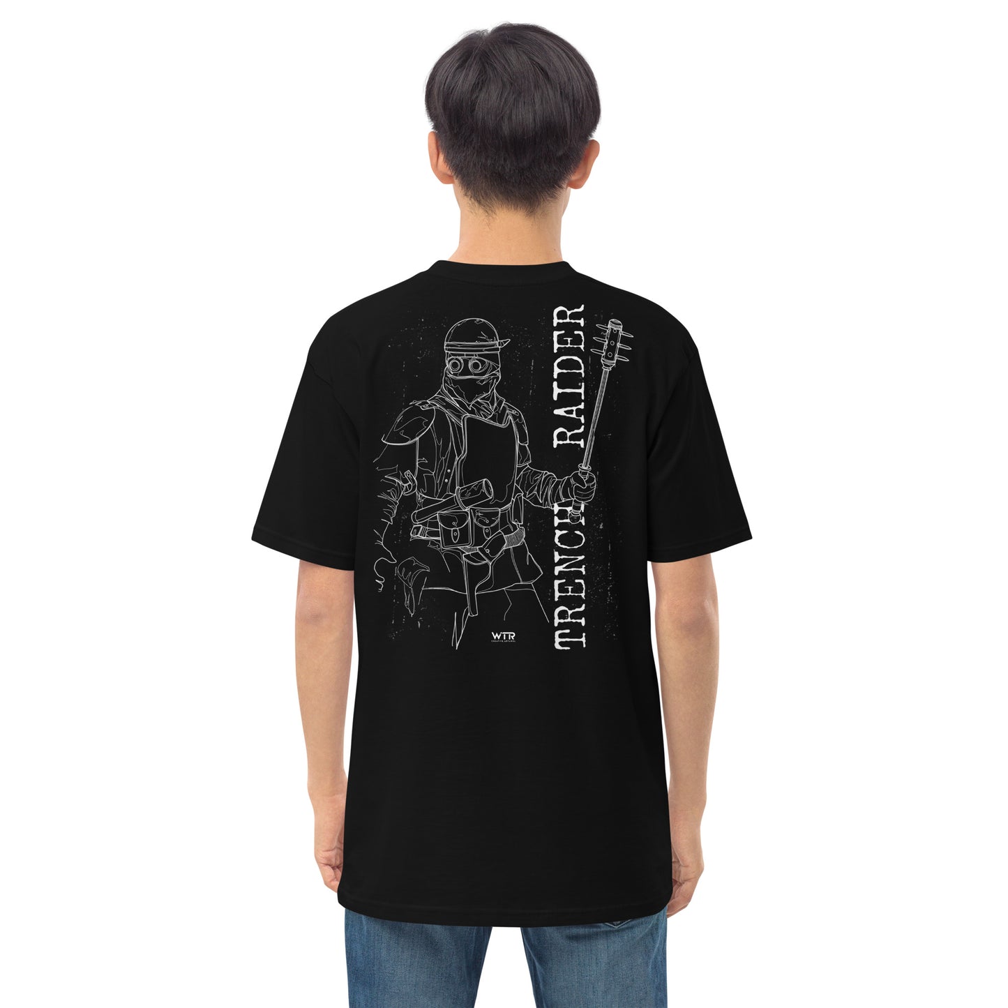 Battlefield 1 Trench Raider Elite Class Hand-Drawn Heavyweight Black T-Shirt