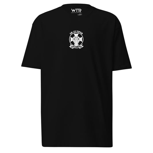 Bell AH-1Z Viper Attack Helicopter Hand-Drawn Black T-Shirt