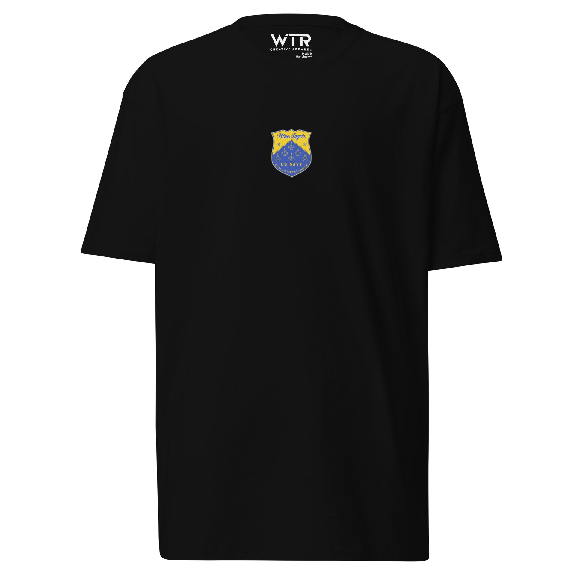 Boeing F/A-18E Super Hornet Blue Angels Edition Hand-Drawn Black T-Shirt