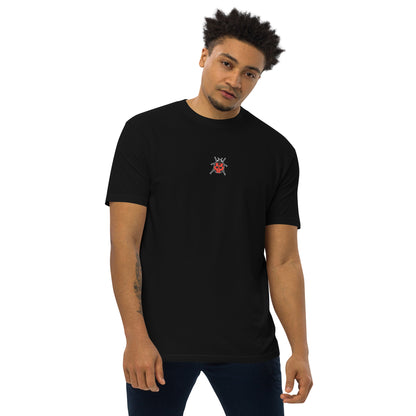Coccinella septempunctata Ladybird Hand-Drawn Schematic Black T-Shirt
