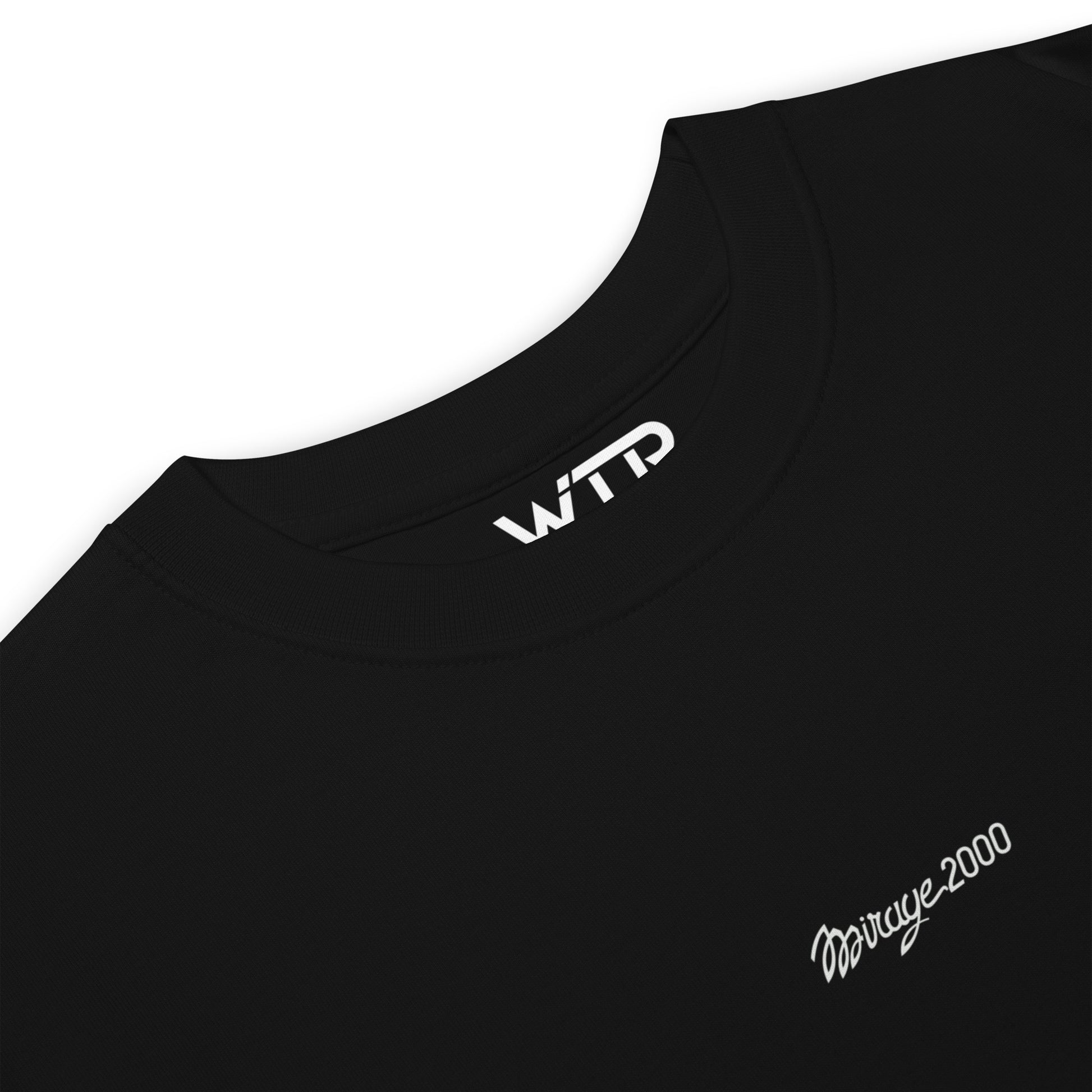 Dassault Mirage 2000 Hand-Drawn Black T-Shirt