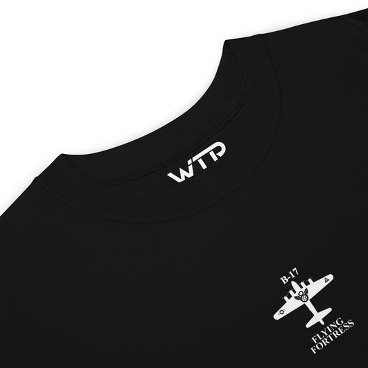 Boeing B-17G Flying Fortress Hand-Drawn Black T-Shirt