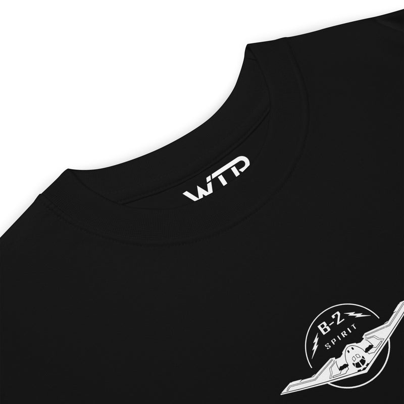 Northrop Grumman B-2 Spirit Stealth Bomber Special Variant Hand-Drawn Black T-Shirt