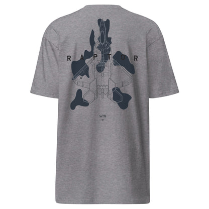 Lockheed Martin F-22 Raptor - Camo Study - Heavyweight Carbon Grey T-shirt