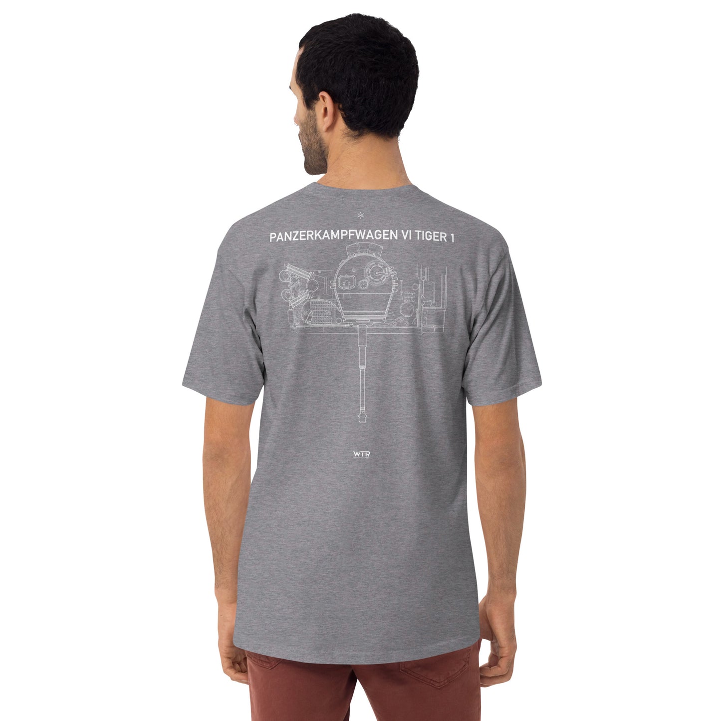 TIGER 1 - PANZERKAMPFWAGEN VI TIGER — hand-drawn artwork printed on heavyweight T-shirt.
