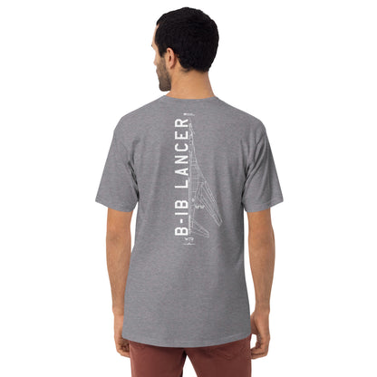 ROCKWELL B‑1B LANCER "BONE" — hand-drawn STRATEGIC BOMBER artwork printed on heavyweight T-shirt.