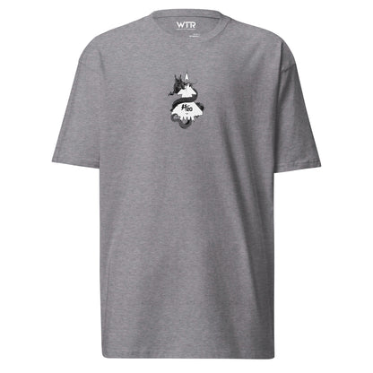 CHENGDU J-20 MIGHTY DRAGON — hand-drawn stealth fighter artwork printed on heavyweight T-shirt.