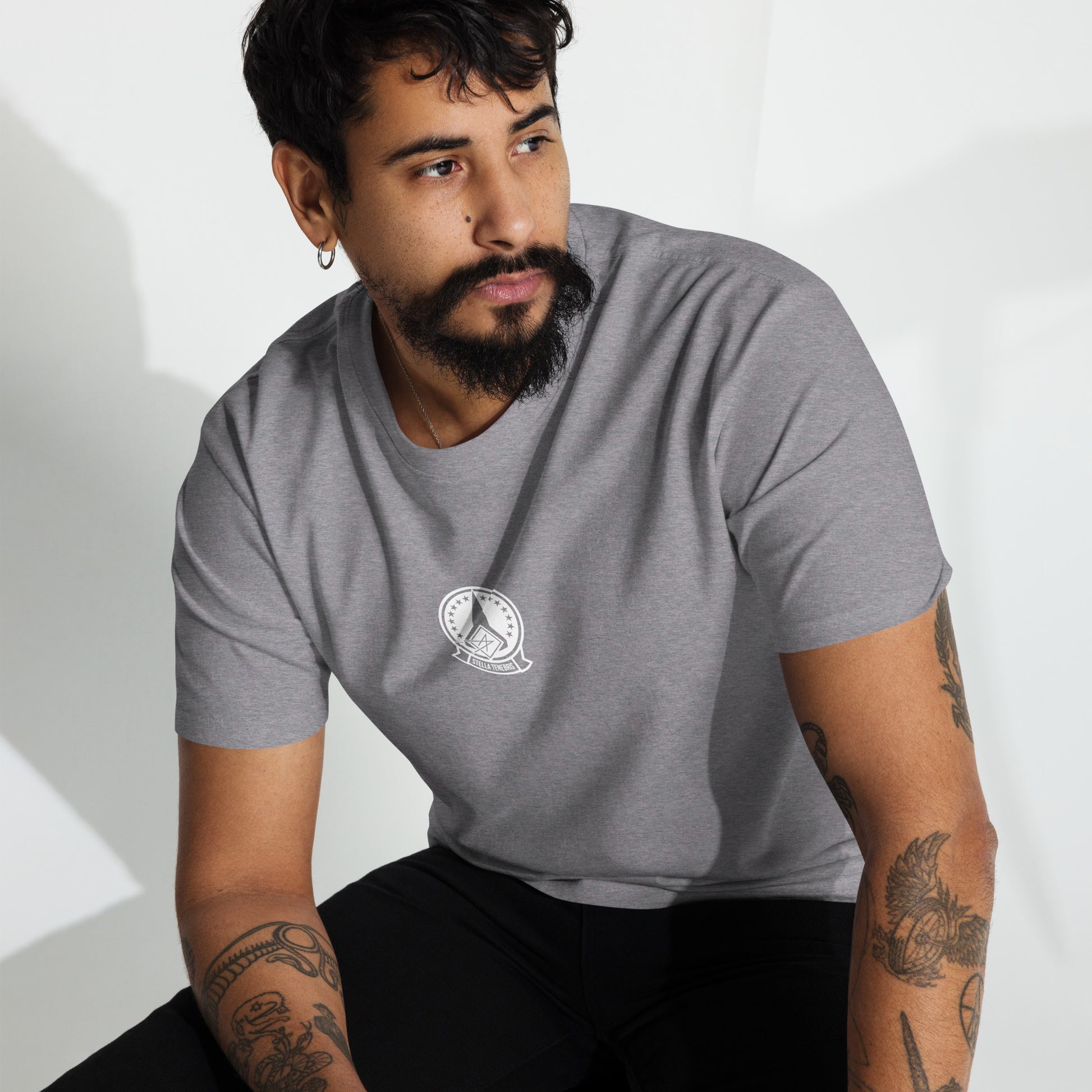 Hand-drawn schematic of the LOCKHEED MARTIN SKUNK WORKS SR-72 DARKSTAR printed on a heavyweight T-shirt.