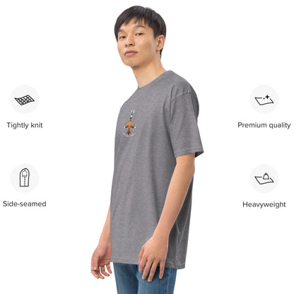 Hand-drawn technical schematic of the Northrop F-5E Tiger II Cold War fighter jet printed on a premium t-shirt.