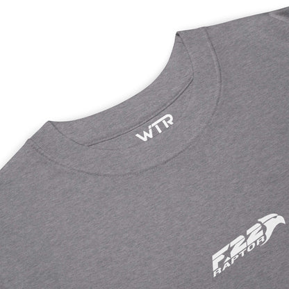 Lockheed Martin F-22 Raptor Hand-Drawn Carbon Grey T-Shirt