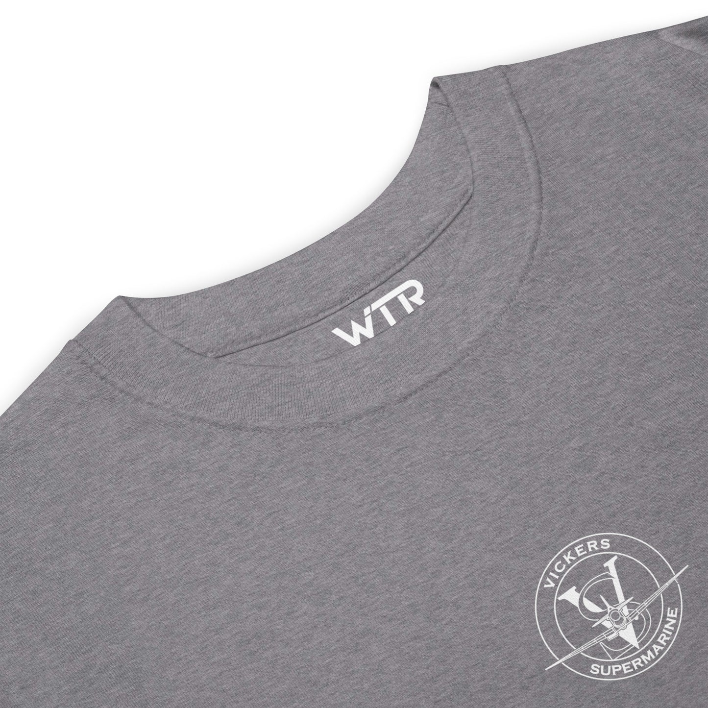 Supermarine Spitfire Mk1 Hand-Drawn Carbon Grey T-Shirt