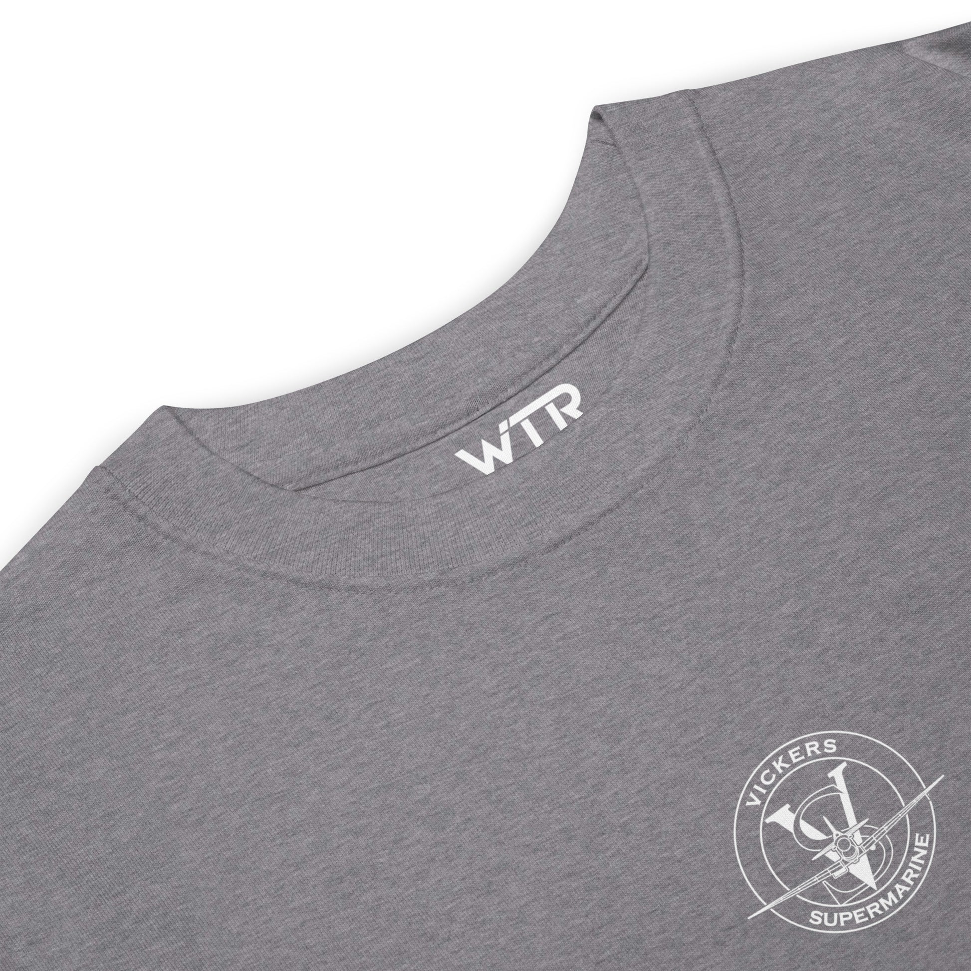 Supermarine Spitfire Mk1 Hand-Drawn Carbon Grey T-Shirt