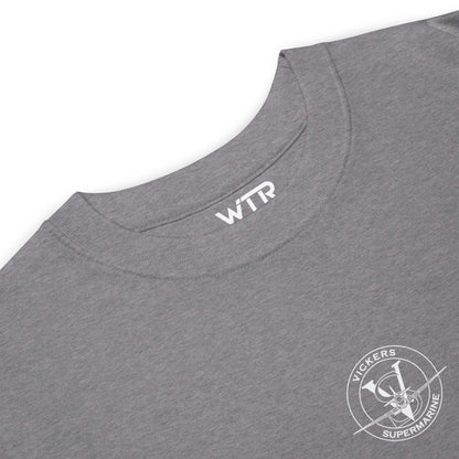 Supermarine Spitfire Mk1 Hand-Drawn Carbon Grey T-Shirt