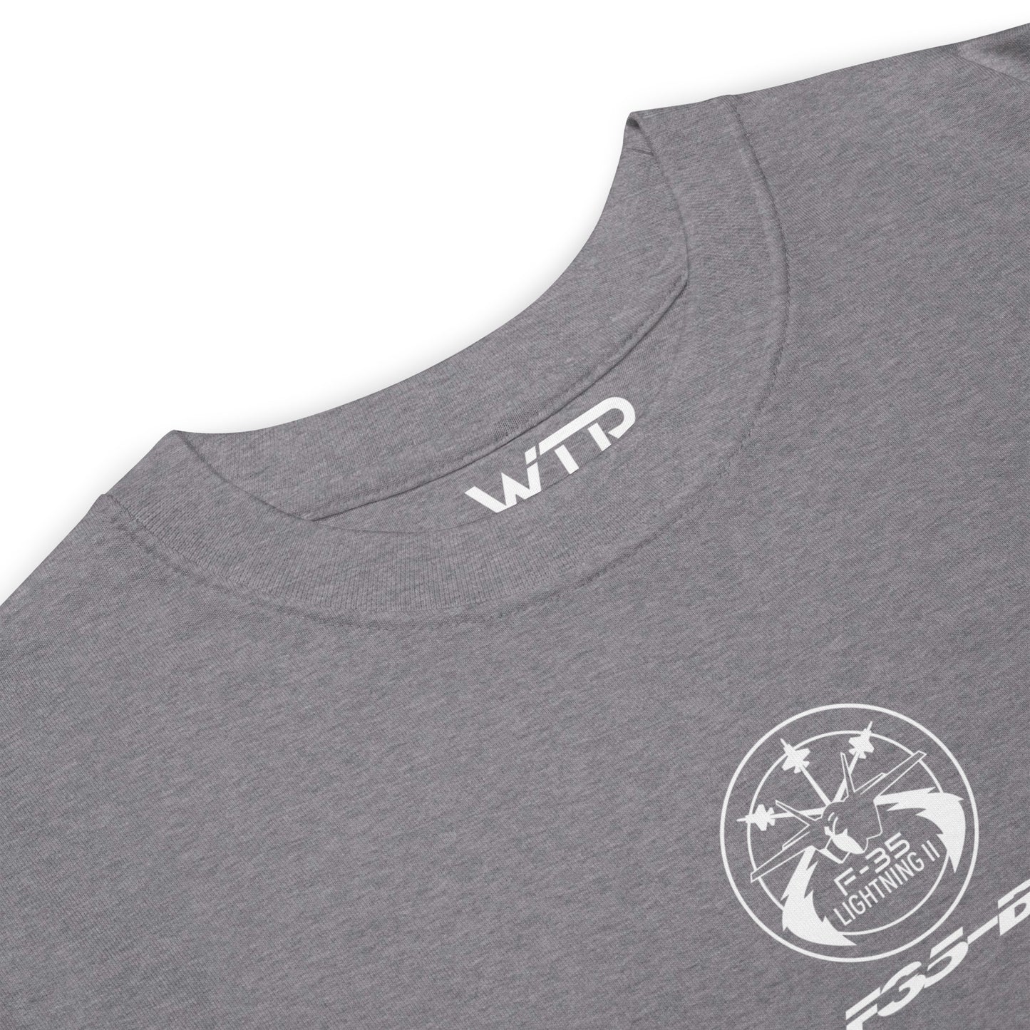 Lockheed Martin F-35B Lightning II STOVL Hand-Drawn Carbon Grey T-Shirt