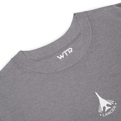 ROCKWELL B‑1B LANCER "BONE" — hand-drawn STRATEGIC BOMBER artwork printed on heavyweight T-shirt.