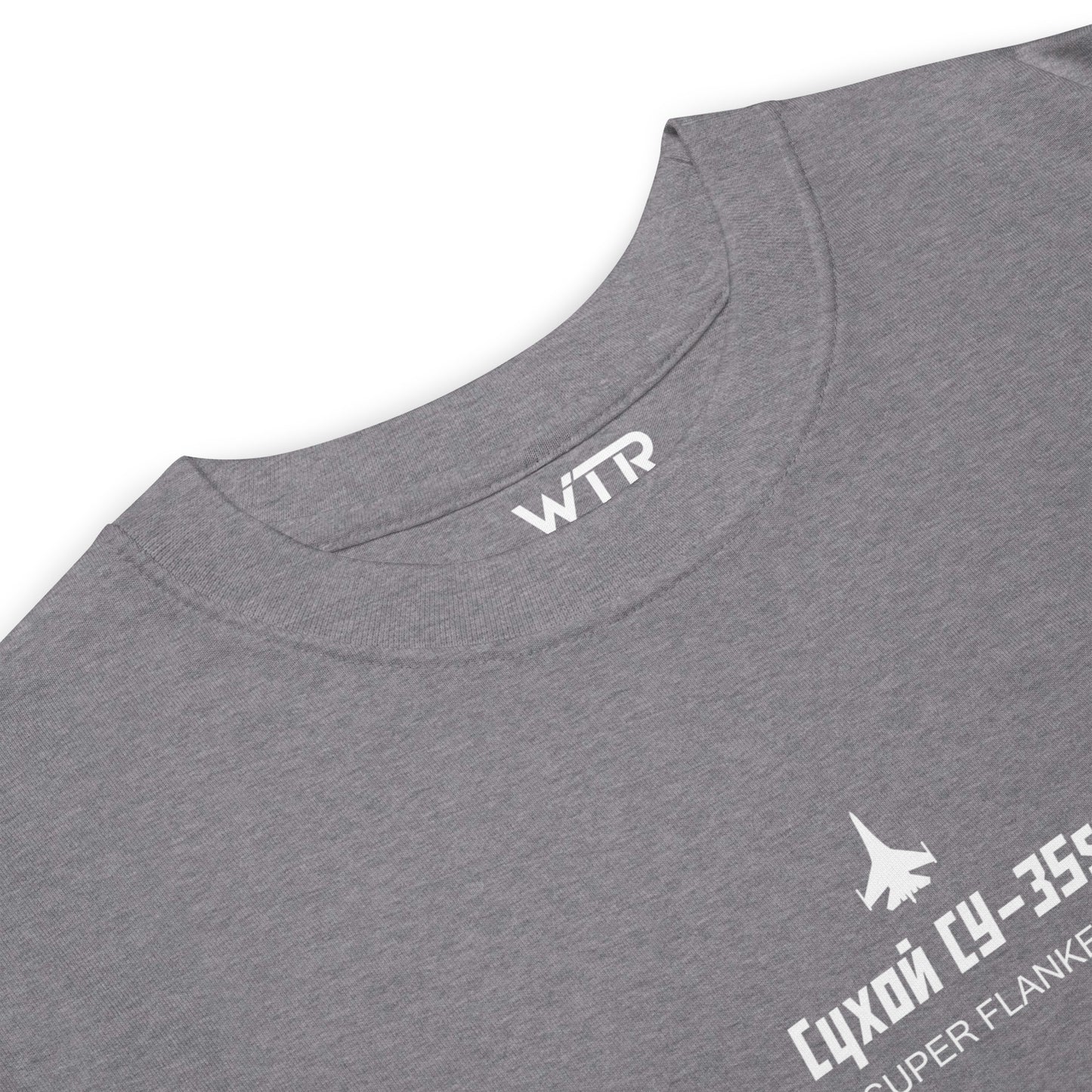 SUKHOI SU-35S SUPER FLANKER — hand-drawn artwork printed on heavyweight T-shirt.