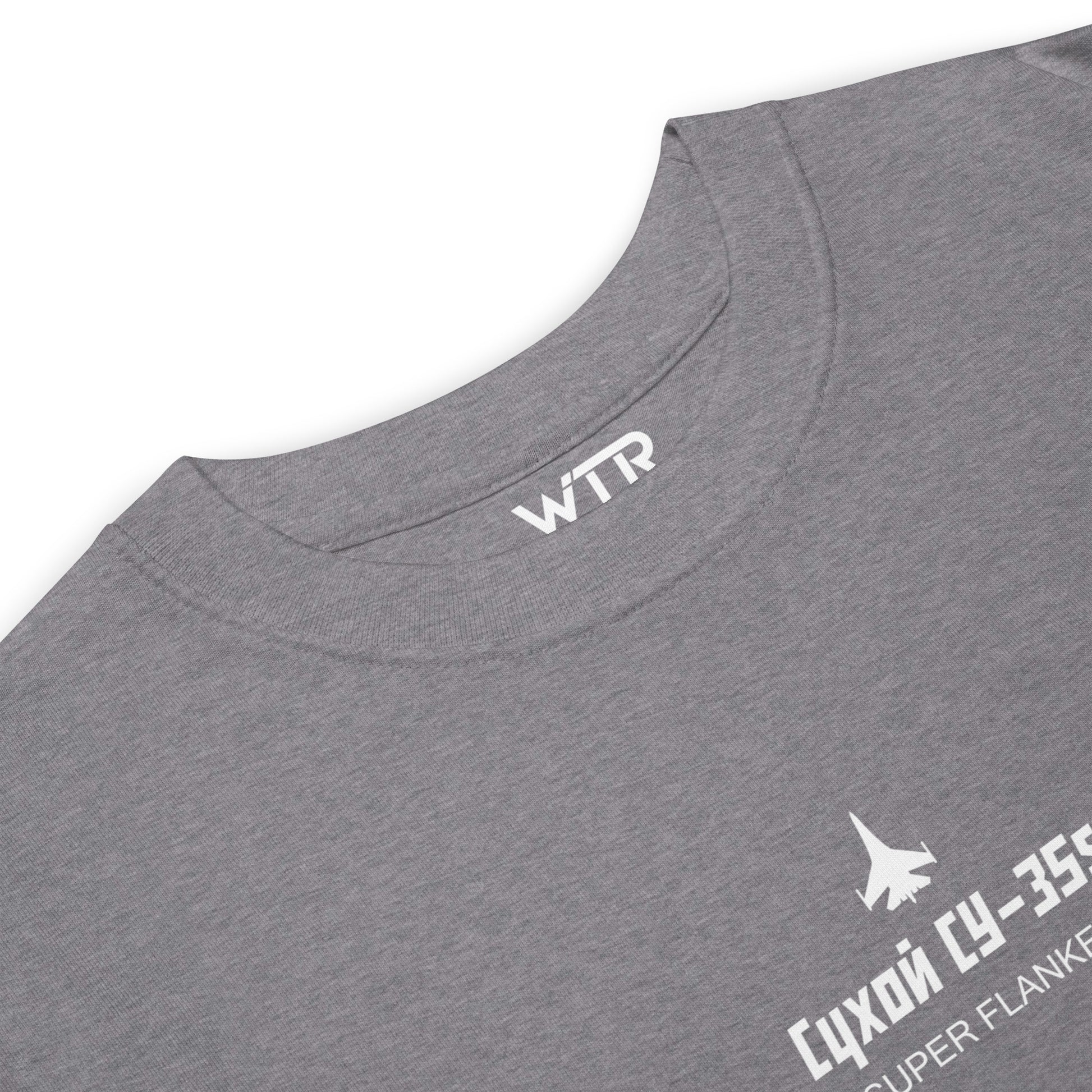 SUKHOI SU-35S SUPER FLANKER — hand-drawn artwork printed on heavyweight T-shirt.