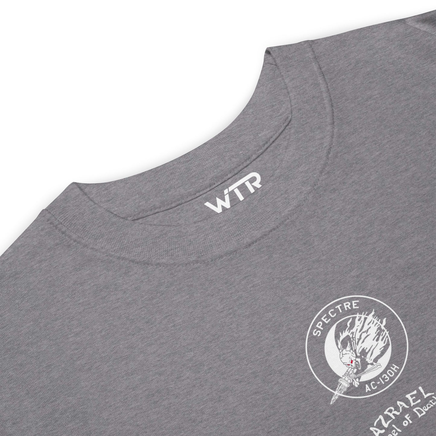 LOCKHEED MARTIN AC-130H SPECTRE GUNSHIP — hand-drawn artwork printed on heavyweight T-shirt.