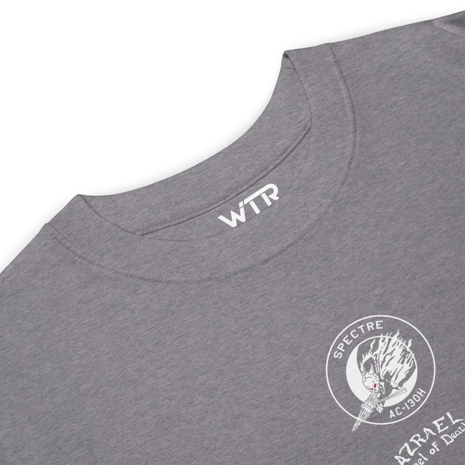 LOCKHEED MARTIN AC-130H SPECTRE GUNSHIP — hand-drawn artwork printed on heavyweight T-shirt.