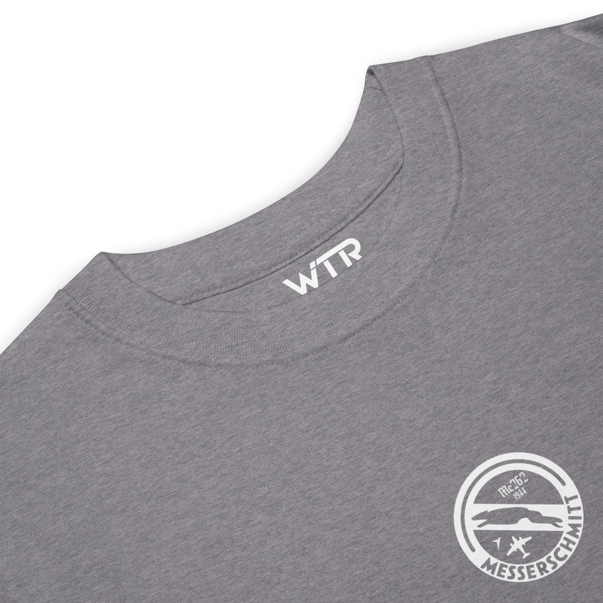 MESSERSCHMITT ME-262 JET FIGHTER — hand-drawn schematic artwork printed on heavyweight T-shirt.