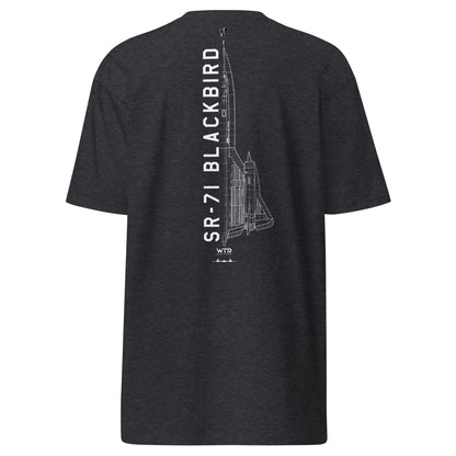Lockheed Martin SR-71 Blackbird Hand-Drawn Charcoal T-Shirt