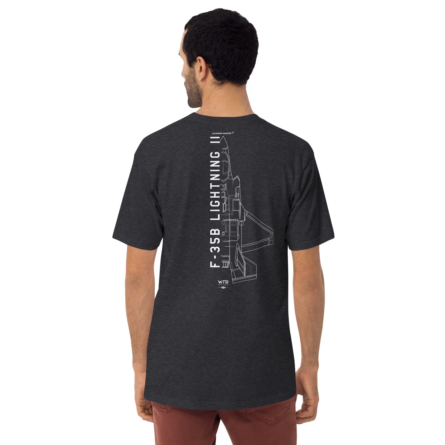 Lockheed Martin F-35B Lightning II STOVL Hand-Drawn Charcoal T-Shirt