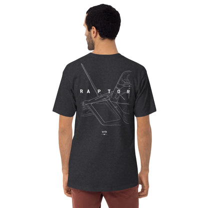 Lockheed Martin F-22 Raptor - Nose & Canopy Study - Heavyweight Charcoal T-shirt