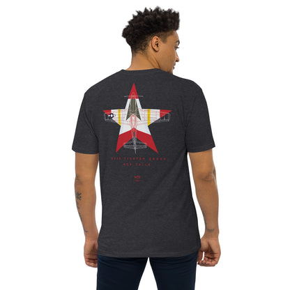 NORTH AMERICAN P-51D MUSTANG - 332ND EXPEDITIONARY OPERATIONS GROUP LIVERY EDITION (RED TAILS) — hand-drawn artwork printed on heavyweight T-shirt; special livery.