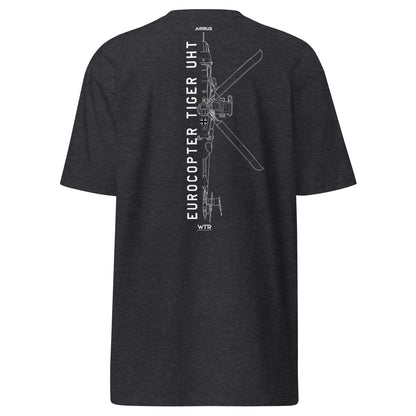 EUROCOPTER TIGER UHT — hand-drawn schematic artwork printed on heavyweight T-shirt.