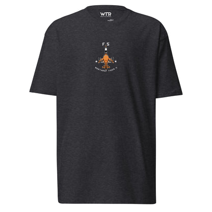 Hand-drawn technical schematic of the Northrop F-5E Tiger II Cold War fighter jet printed on a premium t-shirt.