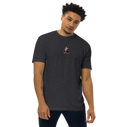 Hand-drawn crewed lunar mission schematic of the NASA Artemis II printed on a premium t-shirt.