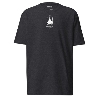 Hand-drawn front nose canopy study of the Sukhoi Su-57 Felon printed on a premium t-shirt.