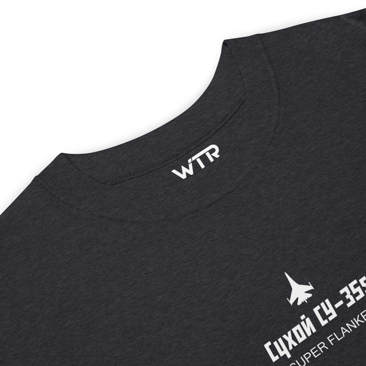 SUKHOI SU-35S SUPER FLANKER — hand-drawn artwork printed on heavyweight T-shirt.