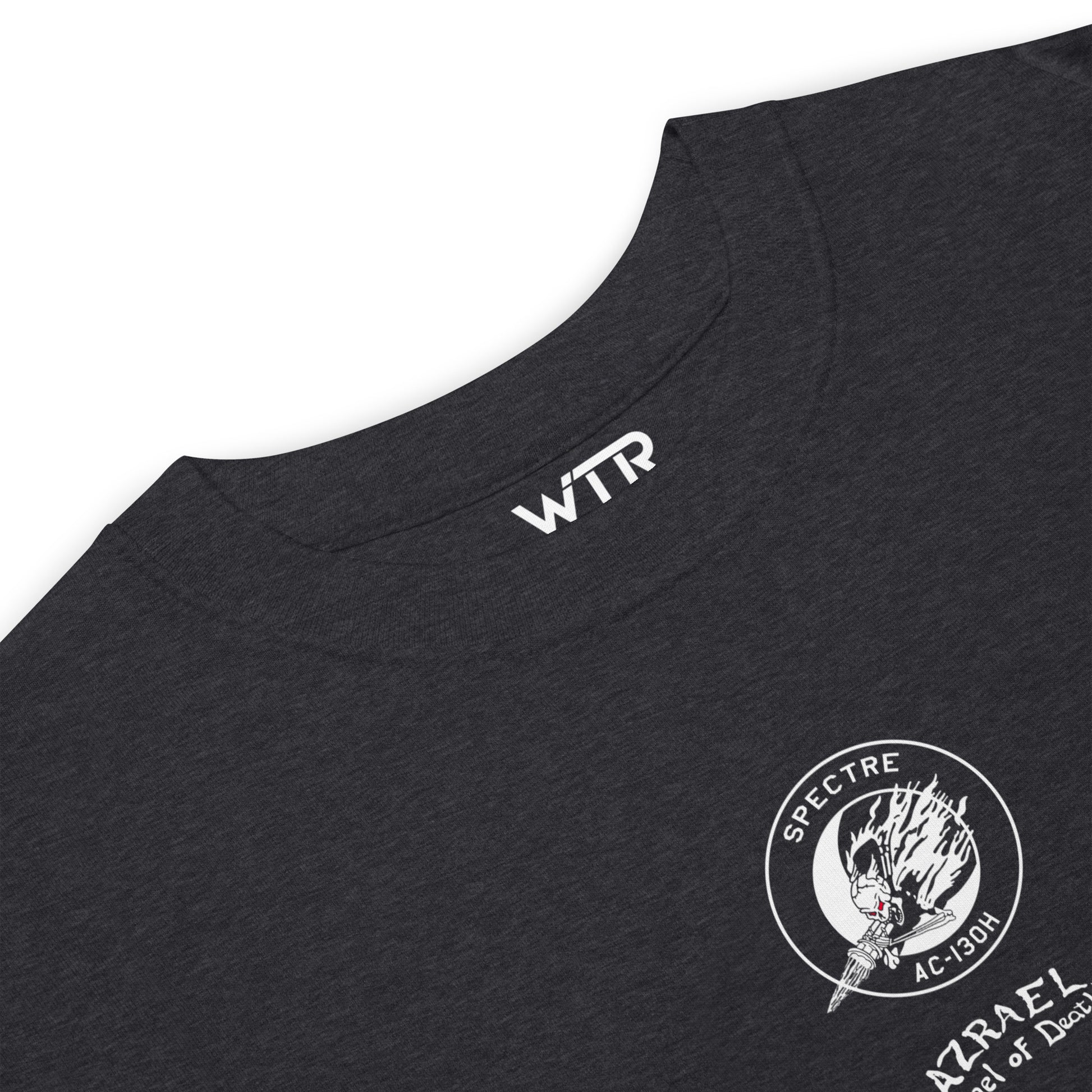 LOCKHEED MARTIN AC-130H SPECTRE GUNSHIP — hand-drawn artwork printed on heavyweight T-shirt.