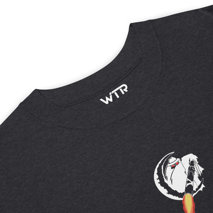 LOCKHEED MARTIN AC-130J GHOSTRIDER GUNSHIP — hand-drawn artwork printed on heavyweight T-shirt.