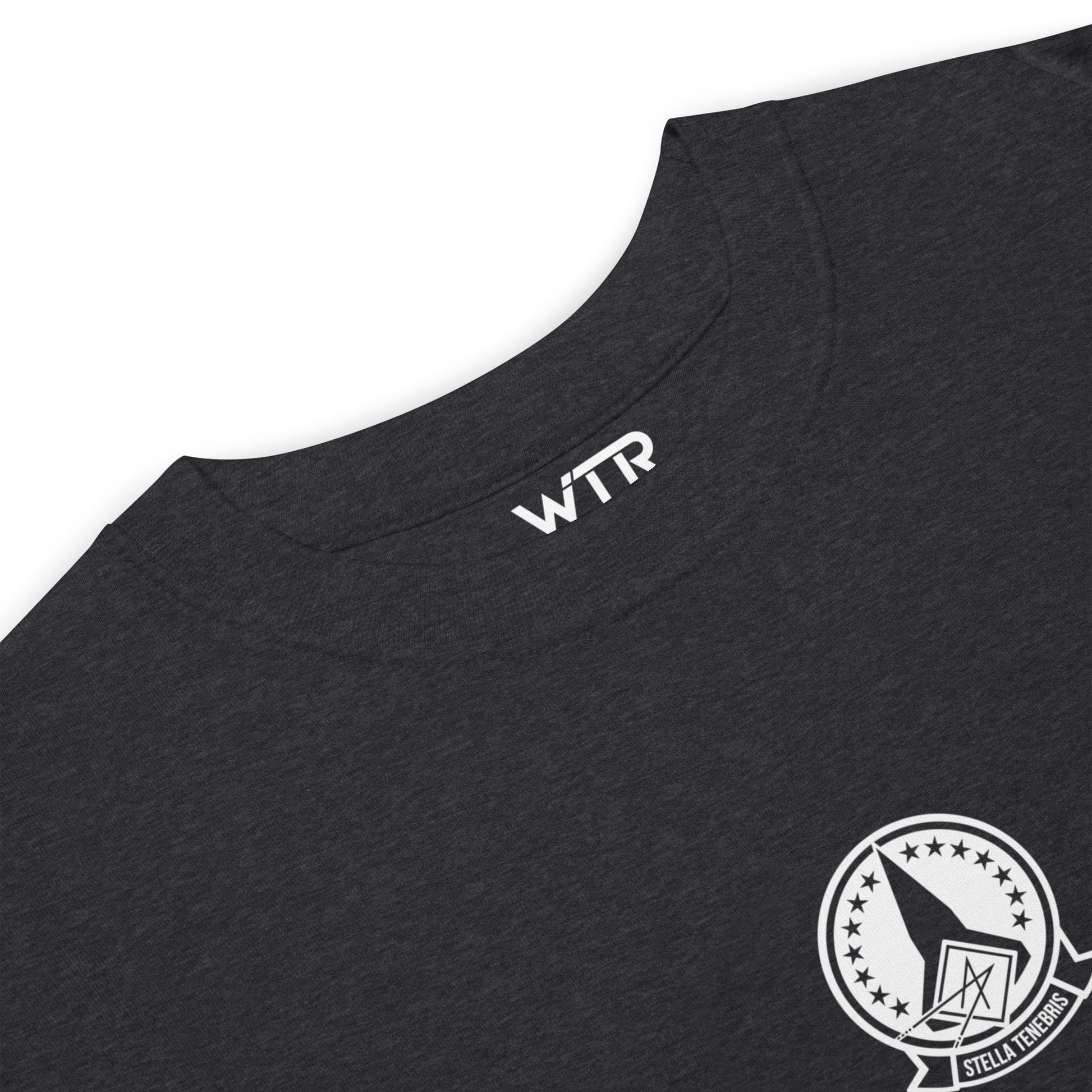 Hand-drawn schematic of the LOCKHEED MARTIN SKUNK WORKS SR-72 DARKSTAR printed on a heavyweight T-shirt.