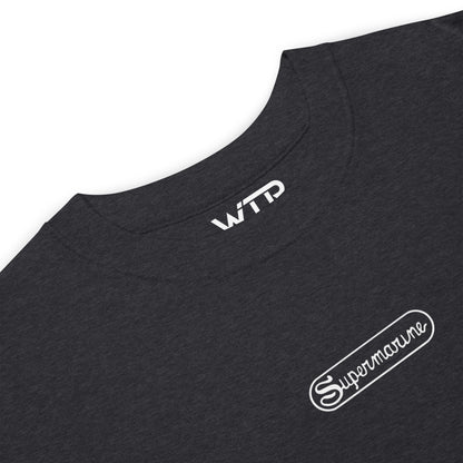 Hand-drawn technical camouflage study of the Supermarine Spitfire MK I WWII fighter on a premium t-shirt.