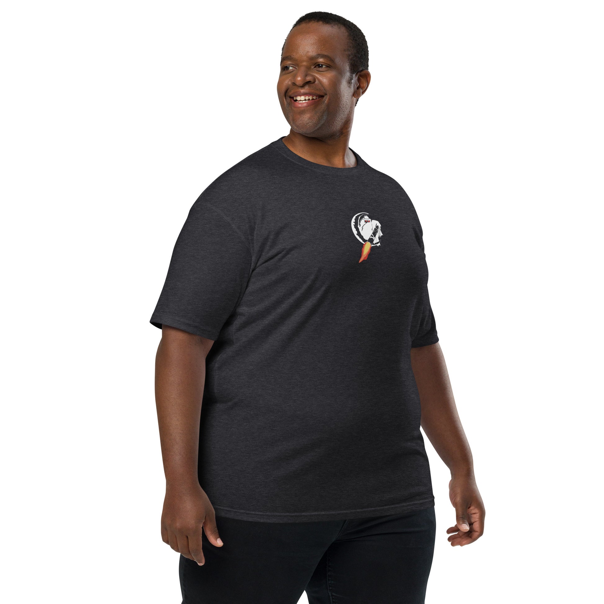 LOCKHEED MARTIN AC-130J GHOSTRIDER GUNSHIP — hand-drawn artwork printed on heavyweight T-shirt.