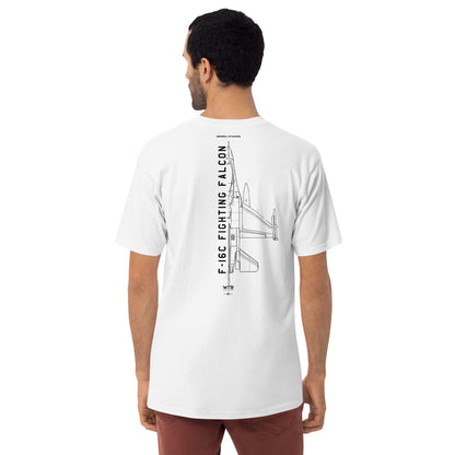 General Dynamics F-16C Fighting Falcon Block 52 Hand-Drawn White T-Shirt