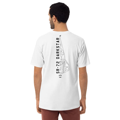 Lockheed Martin SR-72 Darkstar Hand-Drawn White T-Shirt