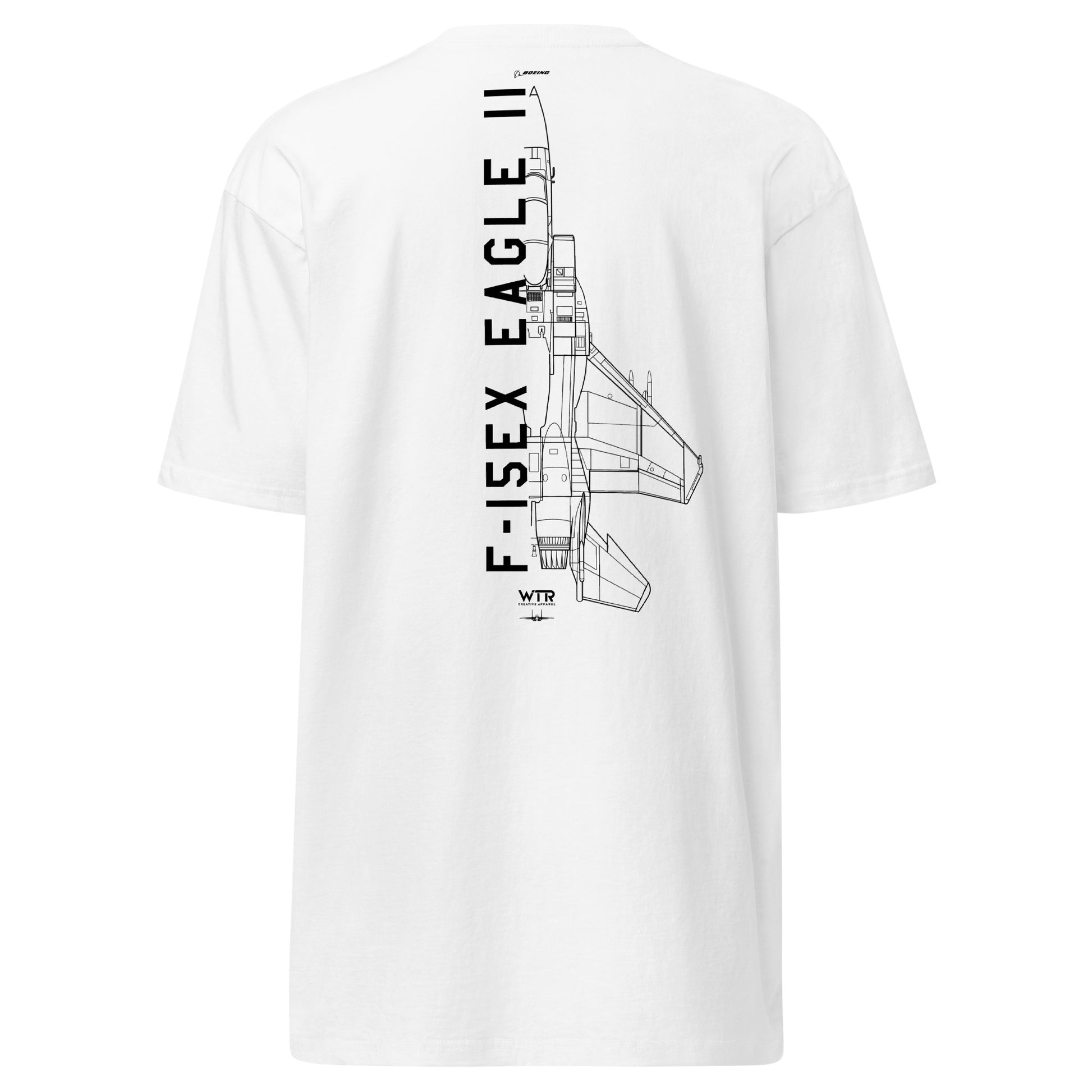 Boeing F-15EX Eagle II Hand-Drawn White T-Shirt
